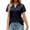Navy womens tops dressy casual21, variant on Usmixi Womens Summer Tops Short Sleeve V-Neck Solid Shirts Sexy Lace Trim Soft Knitted Waffle Tunic Blouse Red M