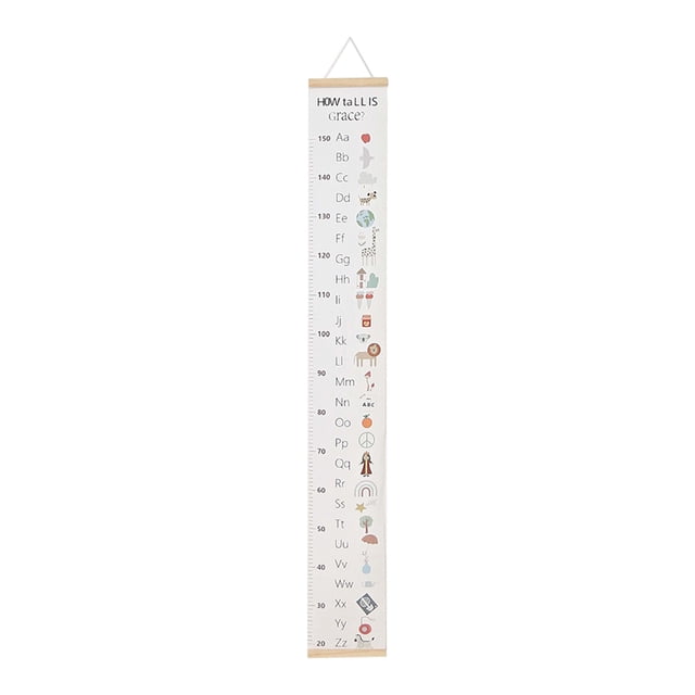 Moyic Tabla de crecimiento infantil de tela engrasada, impermeable, decorativa, estilo Simple, regla de medición de altura graduada para el Type2 NO2