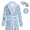 Little Cat Blue, variant on Girls Robe with Sleep Mask & Scrunchie Set, Soft Bathrobe Sleepwear for Kids 6-13 Years