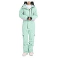 thumbnail image 2 of Wiyuqeen Women's One-Piece Snowsuit Waterproof Ski Jumpsuit for Snowboarding Skiing Insulated Winter Snow Bib with Thigh Vents Hooded Snowsuit, 2 of 6