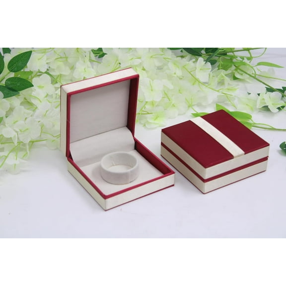 atorakushon Satin Jewelry Bangle Box Storage Case Organizer Bracelet Holder Travel Storage Display Case Gift Boxes Pack of 2 Red