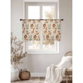 thumbnail image 3 of Cartoon Lions Giraffe Tiger Sheer Curtains 2 Panels Set Cute Animal Leaf Musical Note Linen Sheer Window Curtains Light Filtering Rod Pocket Voile Drapes for Bedroom Living Room 52"x45", 3 of 9