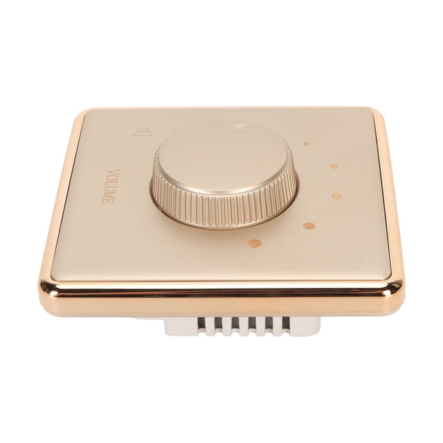 Volume Control Knob,Volume Controller for Home Speakers,5 Position Tuning,Flame Retardant PC,Frameless Large Plate,Wall Mount Volume Control Knob Stabilizes Output, Adjustable in