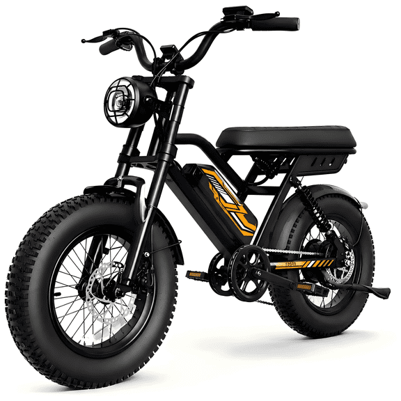 1000W 25mph Moutain Ebike,Electric Bike for teens, 48V 15.6AH 16" Fat Tire Electric Bicycle Full Suspension UL2849