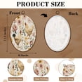 thumbnail image 3 of Animal Canvas Wall Art Watercolor Floral Chickens Soft Pink Yellow Flowers Oval Framed Canvas Prints Vintage Wall Hanging Decor for Home Decorations 8.6"x11.4", 3 of 7