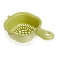 thumbnail image 2 of Cesta de drenaje con asa para lavar verduras Colador Escurridor de frutas Tazón para Verde, 2 of 9