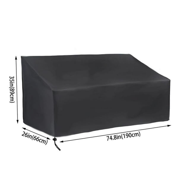 Housse de Sofa de Patio Imperméable, Housse de Causeuse de Patio 4 Places, Housse de Canapé d'Extérieur Robuste, Housses de Meubles d'Extérieur