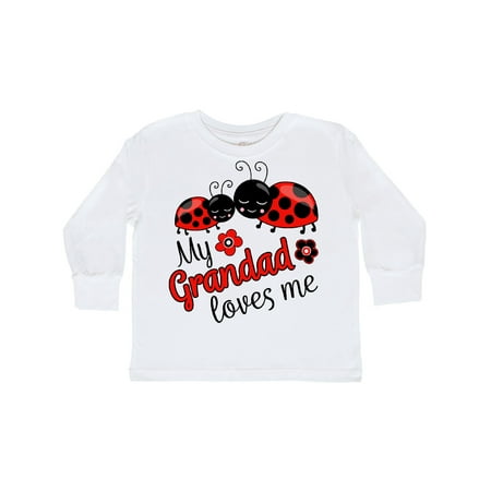 

Inktastic My Grandad Loves Me Cute Ladybugs Gift Toddler Boy or Toddler Girl Long Sleeve T-Shirt