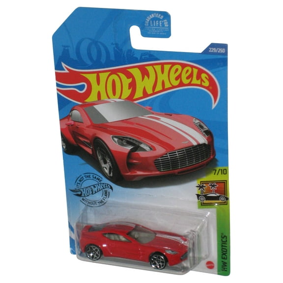 Hot Wheels HW Exotics 7/10 (2017) Red Aston Martin One-77 Toy Car 229/250