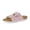 Pink, variant on Lily Girl Toddler Sandals with Adjustable Gold Tone Star Buckles and Cushioned Cork Footbed Slip On Girls Slides for Kids