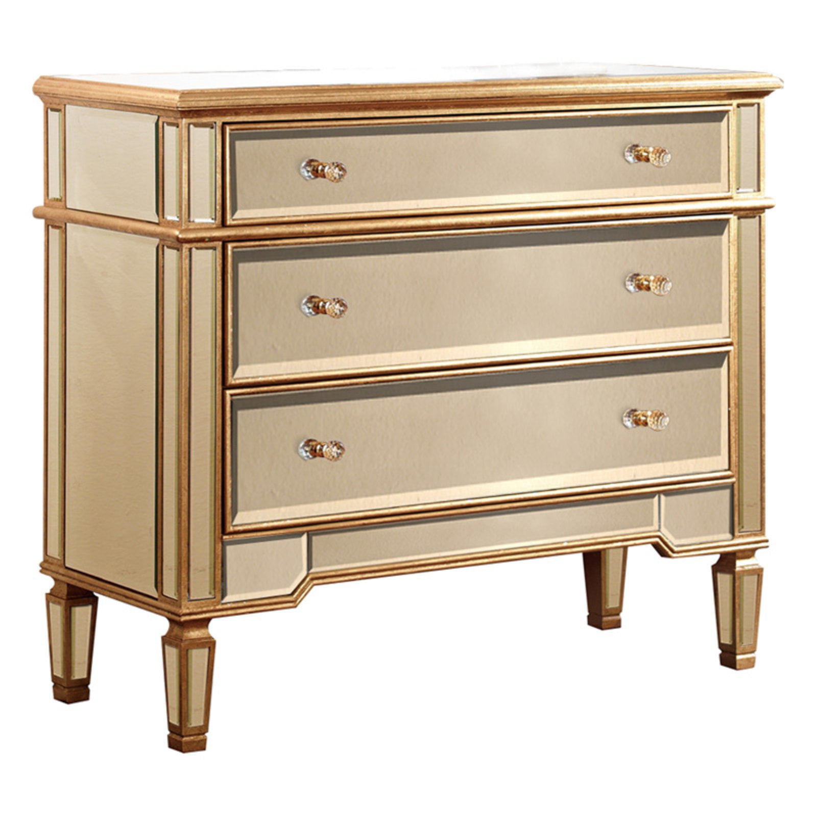 Elegant Lighting Florentine Mirrored 3 Drawer Chest Walmart Com