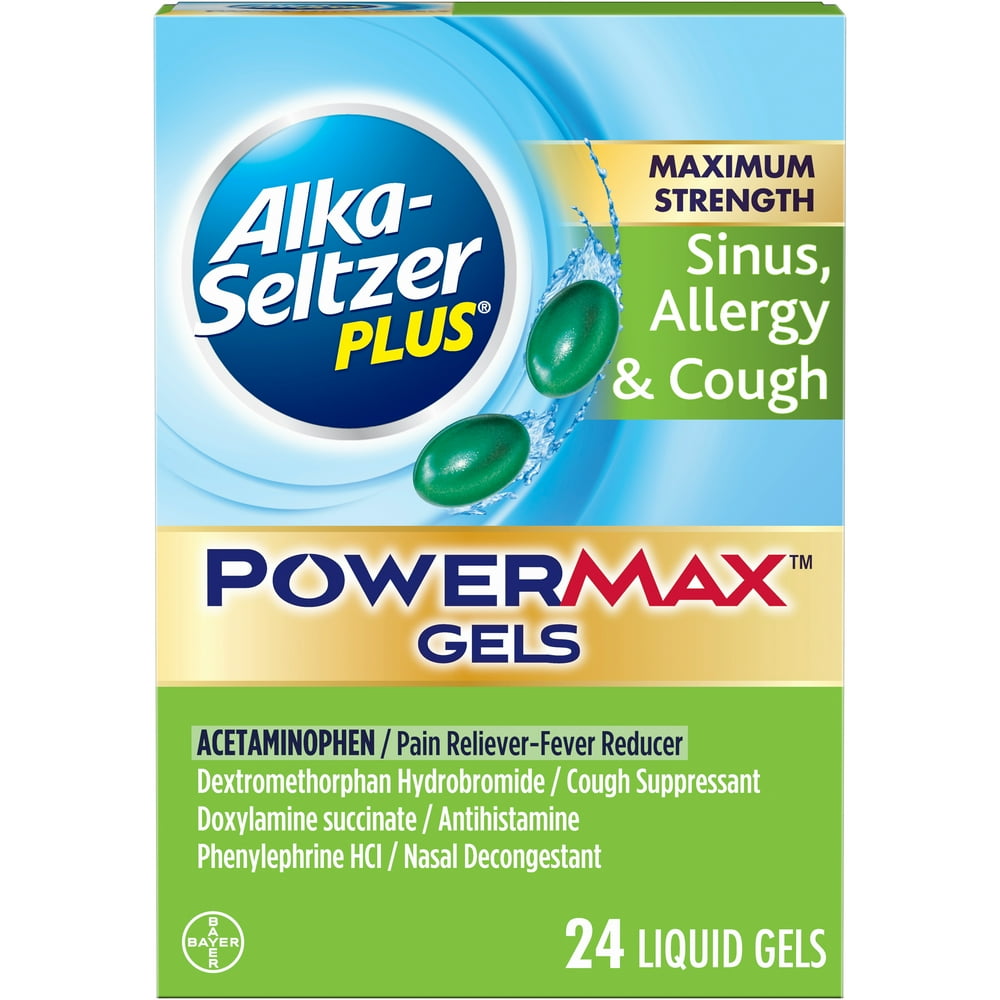 AlkaSeltzer Plus Maximum Strength Powermax Severe Sinus, Allergy