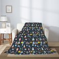 thumbnail image 2 of Sikiie Rocket Space Cozy Flannel Fleece Throw Blanket: Lightweight & Thick for All Seasons - Perfect for Women, Men, & Kids"60"x50", 2 of 6