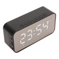 thumbnail image 4 of Reloj Despertador Digital con Altavoz Pantalla de Reloj Espejo Temperatura en Tiempo Real Anuncio de Voz Radio Micrófono con Cancelación de Ruido Modo AUX, 4 of 8