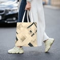 thumbnail image 6 of Canvas Bag Tote Bag Shopping Bag 16×15in Can Be Carried By Hand And Can Be Used For Daily Travel Such As Shopping And Going To Work Darkorchid Geometric Lines Hand-Drawn Sketch_4, 6 of 8