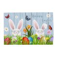 thumbnail image 2 of Qocolhg Easter Welcome Door Mat Bunny/Egg Spring Floor Mat Indoor Outdoor Entrance Bathroom Door Mat Non-Slip Washable Home Party Decorations 19.7x31.5 Inch, Easter Clearance, 2 of 6