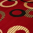 thumbnail image 3 of Designer Home Soft Transitional Indoor Modern Area Rug Rings Donuts - Actual Size: 1' 11" x  3' 3" Rectangle (Red), 3 of 5