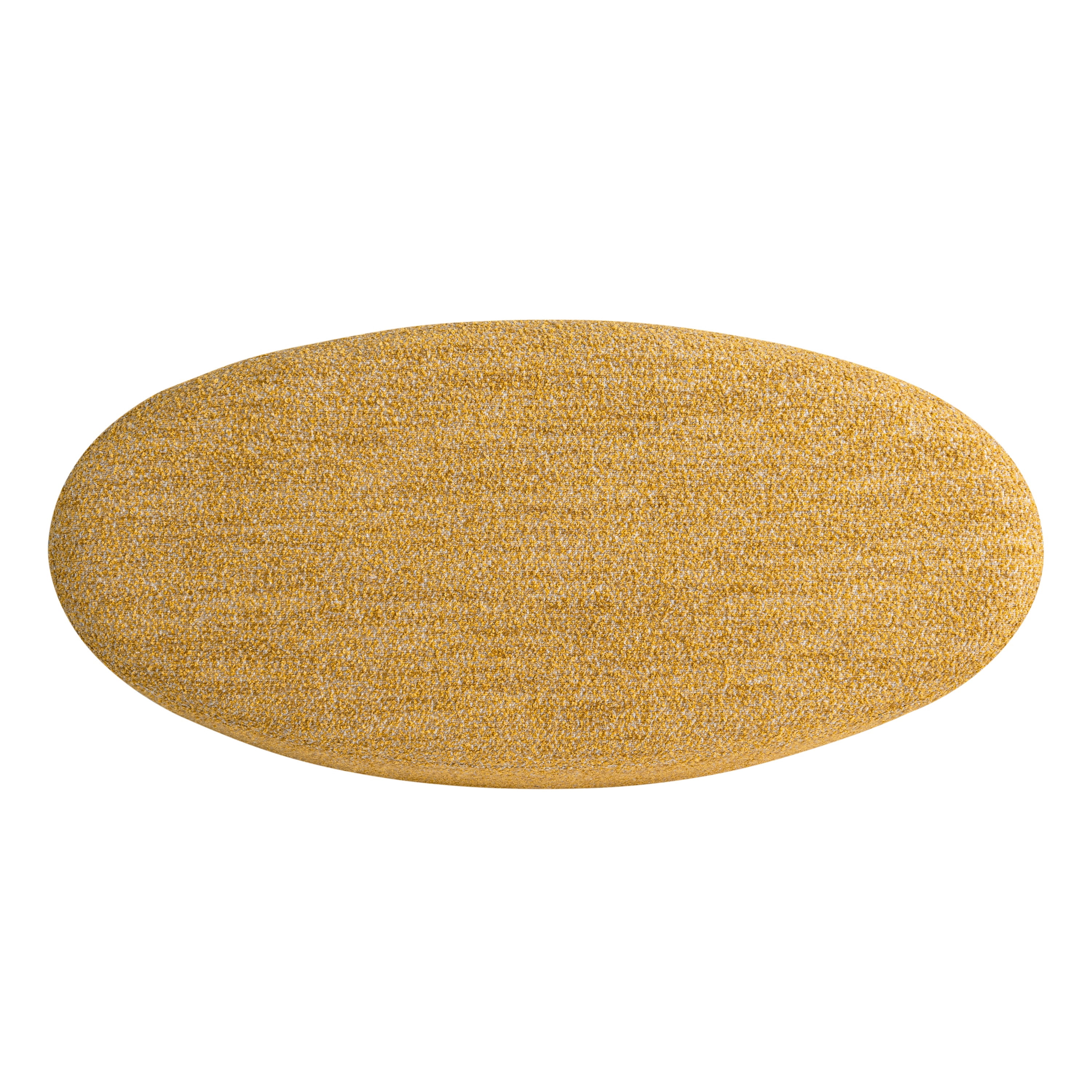 Studio Living Kingston Modern Upholstered Ottoman, Mustard Boucle Fabric