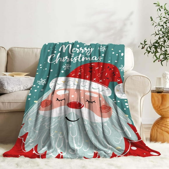 Christmas Flannel Blanket AC Conditioning Blanket Sofa Blanket Bedroom And Office Blanket Warm Soft Throw Blanket for Bed Couch Sofa