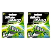 Gillette Mach3 Sensitive Refill Blade Cartridges, 4 Count (Pack of 2)