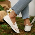 thumbnail image 2 of Women's Lightweight Ballet Flat Shoes Flora Embroidery Comfortable Slip On Dress Shoes Casual Non Slip Loafers, 2 of 7