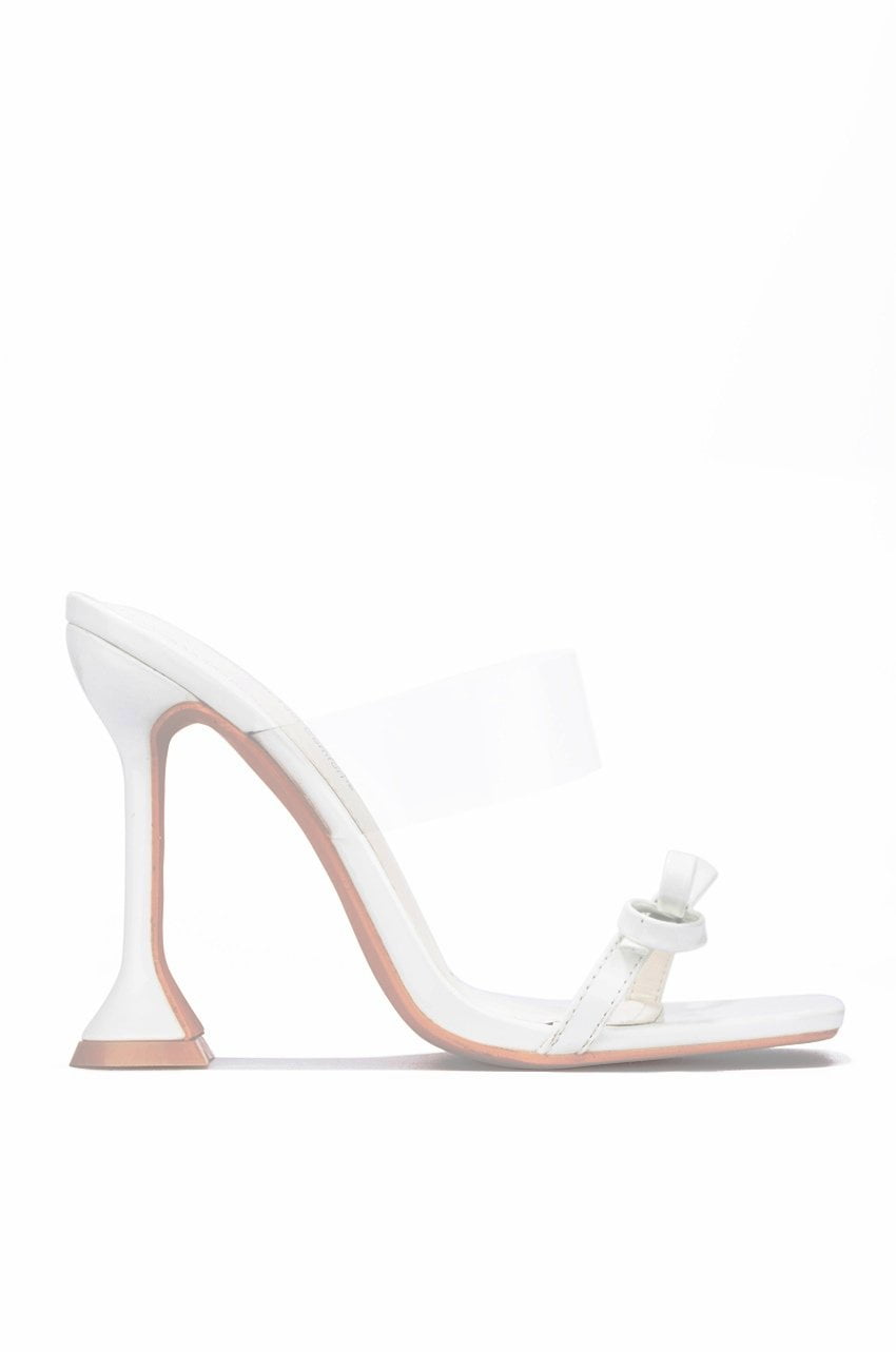 white stiletto mules