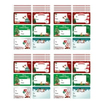 HCTSHG 120Pack Christmas Labels Stickers 60 x 40mm Christmas Name Gift Label Xmas Tags Sticker Self-Adhesive Christmas Sticky Labels for Present Cards