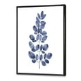 thumbnail image 3 of Designart 'Navy Blue Eucalyptus On White' Traditional Framed Canvas Wall Art Print, 3 of 5
