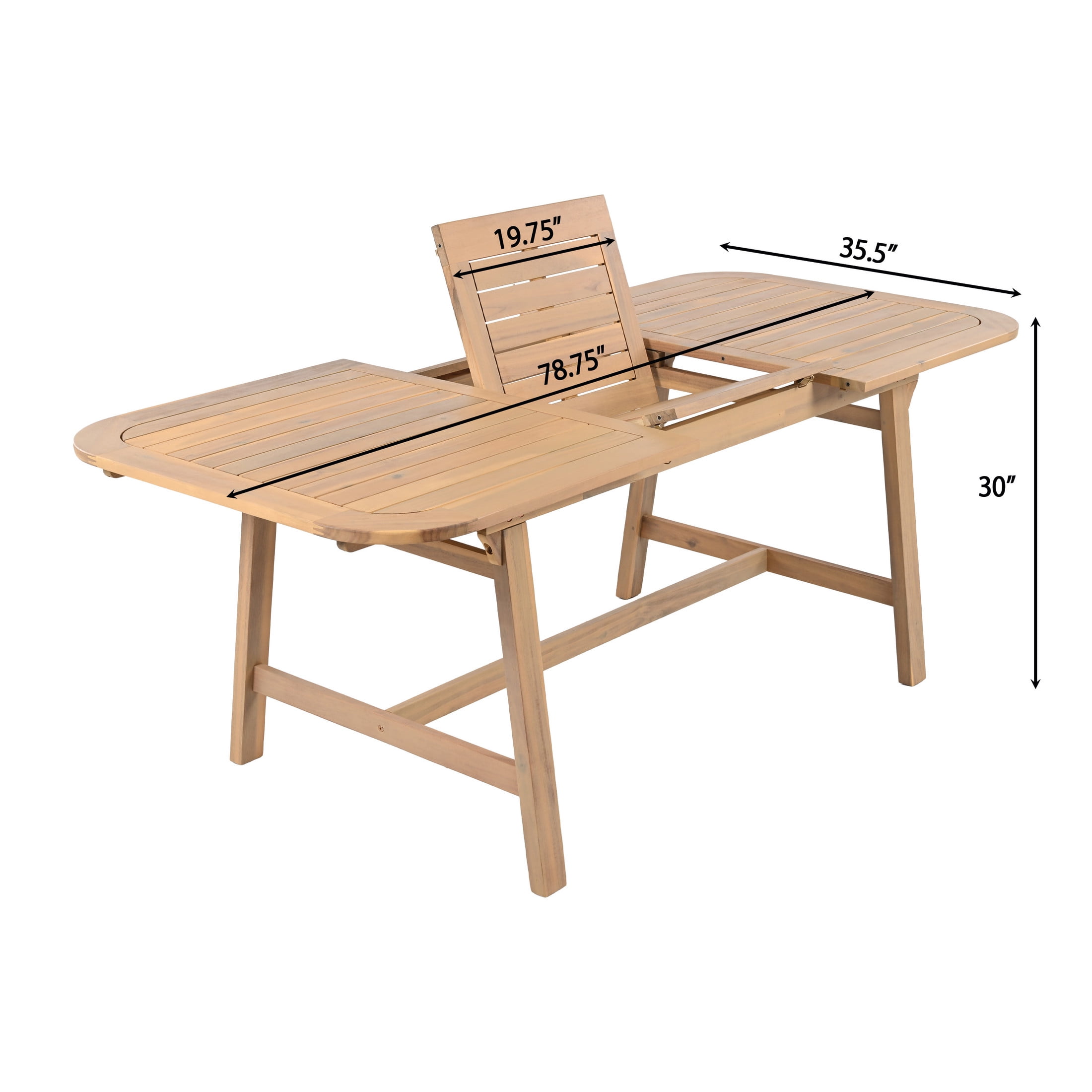 Christopher Knight Home 7-Piece Outdoor Dining Set, Extendable Acacia Table with Wicker Chairs, Teak+Brown