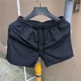 thumbnail image 3 of Pantalones cortos para hombre, de secado rápido, con cordón, para hombre, para sudar, de diseñador, color rojo, ropa de calle esencial personalizada con estilo casual, 3 of 5