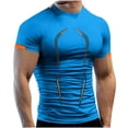 thumbnail image 1 of Camisetas de manga corta para hombre, blusas y camisas de cuello redondo para hombre, ropa de entrenamiento de verano para hombre, transpirable, de manga corta, de secado rápido, camisetas deportivas, 1 of 6