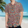 thumbnail image 5 of High Quality Hawaiian Shirts for Men Short Sleeve Aloha Beach Shirt Floral Summer Casual Button Down Shirts Blouses, 5 of 7