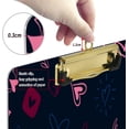 thumbnail image 3 of FMSHPON BluePink Hearts Clipboard Hardboard Wood Nursing Clip Board and Pull for Standard A4 Letter 13x9 inches, 3 of 7