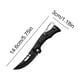 thumbnail image 2 of Cuchillo para frutas de acero inoxidable | Empuñadura ergonómica | Cuchillo de cocina portátil para cocina, preparación de alimentos para bebés, melones, función de pelador | Negro | 1 pieza |, 2 of 5