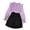 Purple, variant on Fgnfyis Girls Outfit Sets Long Ruffled Sleeve Nylon Lace Patchwork Tops Solid Skirt 2PCS Outfits Skin-friendly and Comfortable Brown 11-12 Years