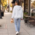 thumbnail image 4 of Women's Oversized Full Zip Hoodie Long Sleeve Zip Up Hooded Sweatshirt Kangaroo Pocket Soft Casual Outerwear for Fall Winter Daily Wear, 4 of 8