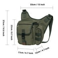 thumbnail image 2 of Bolso bandolera de lona vintage para hombre KAUKKO FH03-4-VERDE, 2 of 5