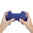 thumbnail image 4 of Controlador de gamepad inalámbrico Bluetooth para PS3 - Mango de juego ergonómico y con todas las funciones (azul), 4 of 10