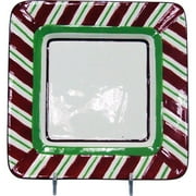 Holiday Stripe Dessert Plate