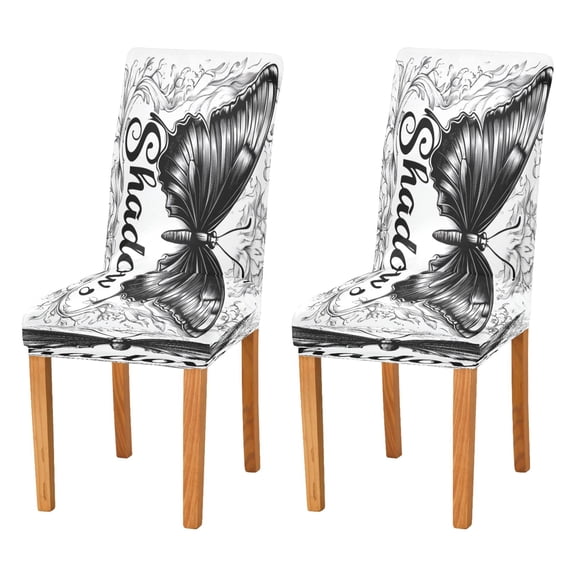 BZSMCE Chairs Slipcovers Dining Chair Covers Illustration Of Butterfly Creative Pattern