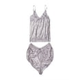 thumbnail image 1 of ZAXARRA Women 2PCS Lingerie Loose Sling Top Short Elastic Band Pants Set, 1 of 6
