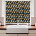 thumbnail image 2 of Ambesonne African Print Kitchen Curtains, Modern Ethnic Vibes, 55"x36", Dark Petrol Blue, 2 of 3
