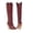 Red, variant on Combat Boots, Wedges Pointed Toe Comfortable Embroidered Western Rodeo Cowboy Boots Green Boots For Women Rhinestone Boots
