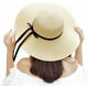 thumbnail image 2 of Mujeres Wide Brim Straw Sun Hat Floppy Foldable Roll up Cap Beach Summer Hats UPF 50+ Beige oso de fresa Electrónica, 2 of 7