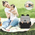 thumbnail image 5 of Ovzne Diaper Bag For Mom - Large Capacity Travel Backpack With Changing Pad Breastfeeding Pockets, Solid Gray Fashion Maternity Bag, 5 of 5