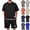 Black, variant on CHUMUD Mens Short Sets Outfits Summer Oversized T Shirt Shorts Set Short Sleeve Tracksuit