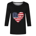 thumbnail image 5 of Lorytime 4th of July Outfits for Women Patriotic Graphic Shirts Stars and Stripes Clothes Lorytime Festival Wear 23-Black, 5 of 5