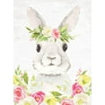thumbnail image 2 of Lettered and Lined 15x18 White Modern Wood Framed Museum Art Print Titled - Spring Bunny, 2 of 4