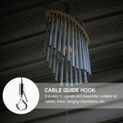 ROSENICE 10 Pcs Cable Guide The Wire Cables Organizer Include Hook Silver