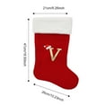 thumbnail image 2 of Qocolhg 8 Inch Mini Christmas Stocking Green Christmas Initial Letter Cable Knit Stockings with White Cuffs Cute Xmas Alphabet Decorations for Home Family Fireplace Hanging Gifts DIY Decor, V, 2 of 4